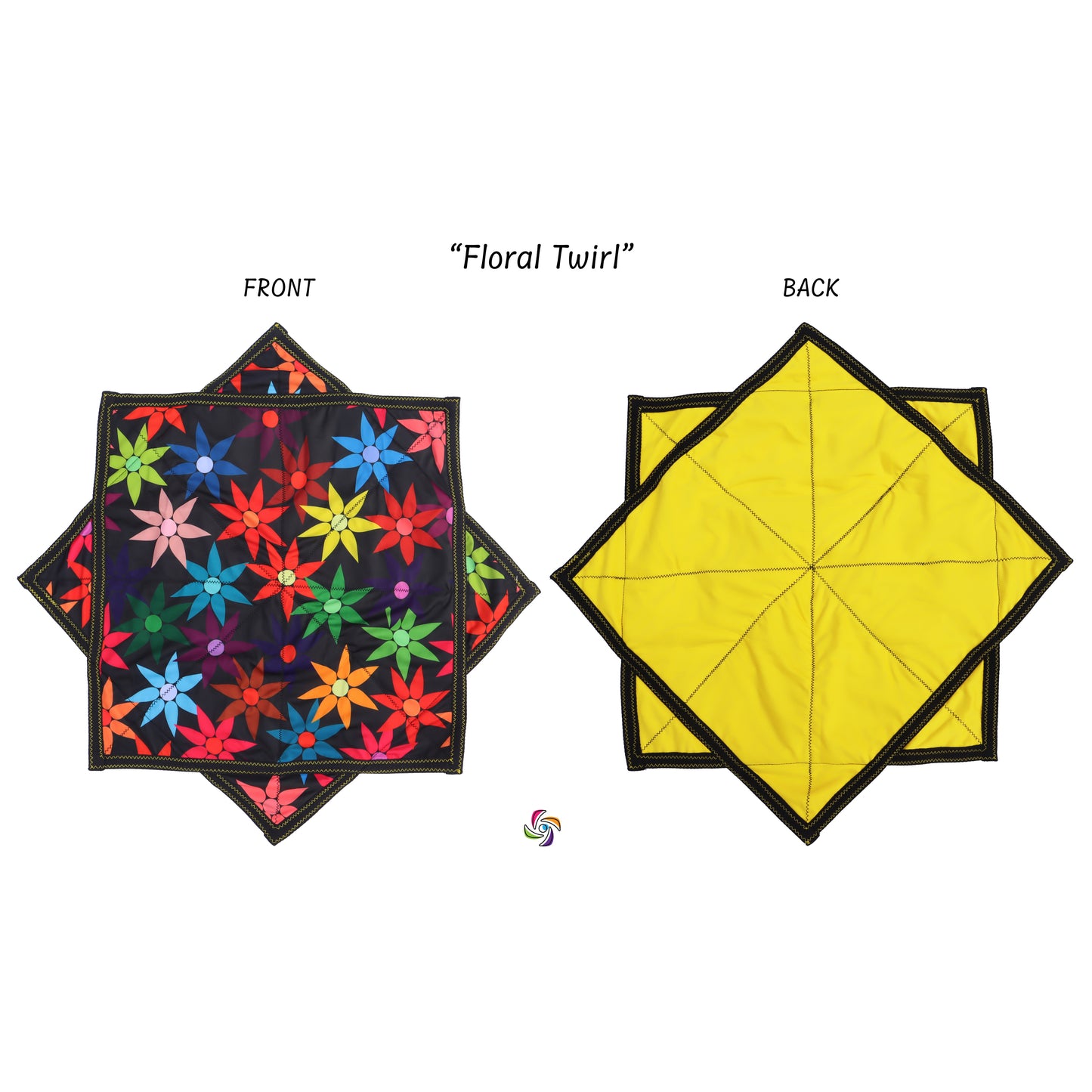 Single flow star with floral twirl design from Hoper Spin